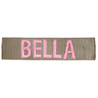 6 inch tan patch with pink thread