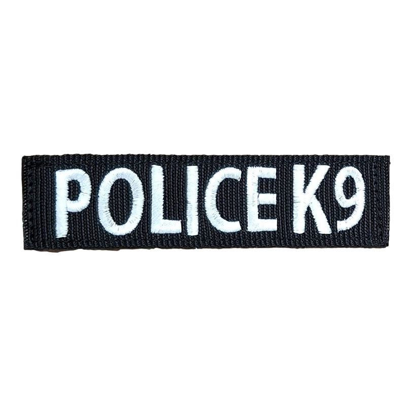 6 inch black patch with white thread