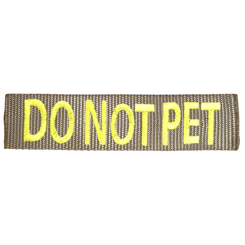 6 inch tan patch with yellow thread