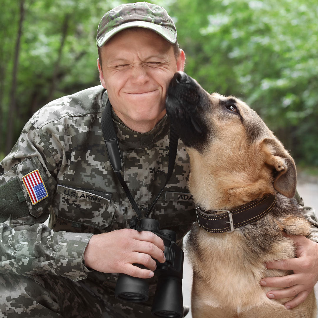 Soldier and Service Dog