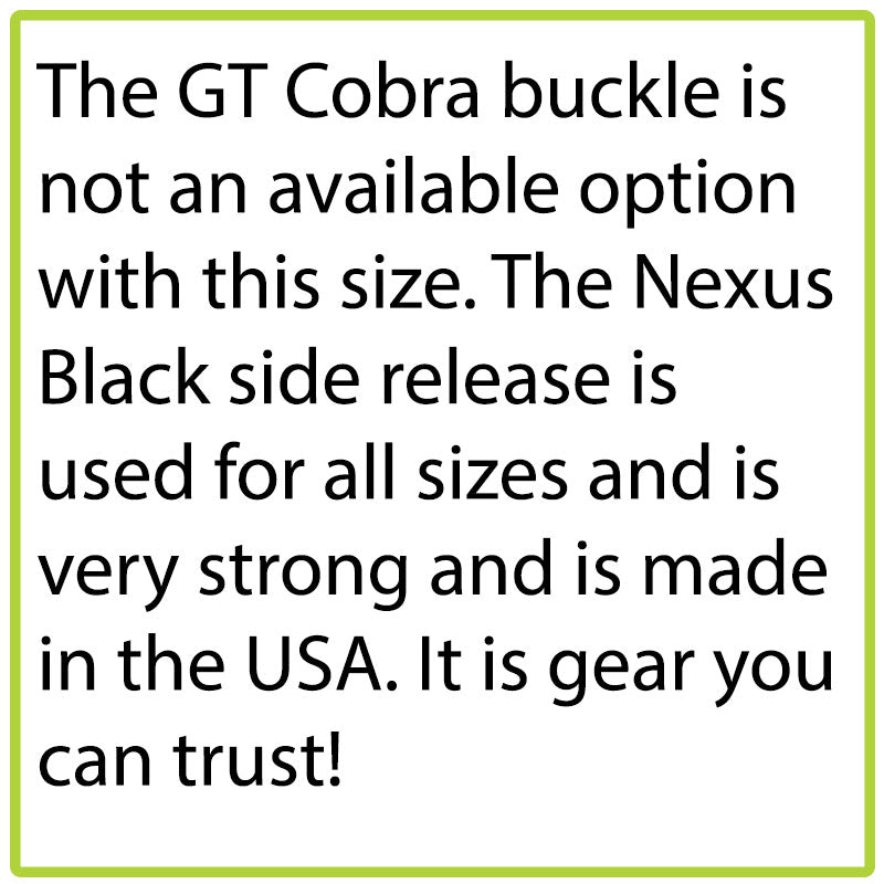 Cobra aluminum buckle not available with this size