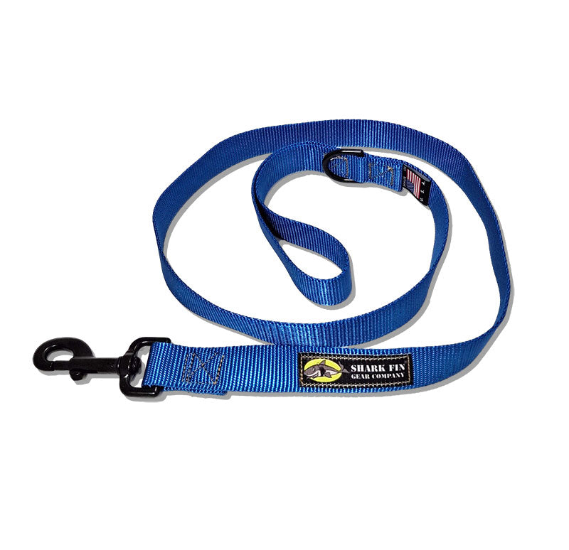 dog leash blue 48 inch black snap