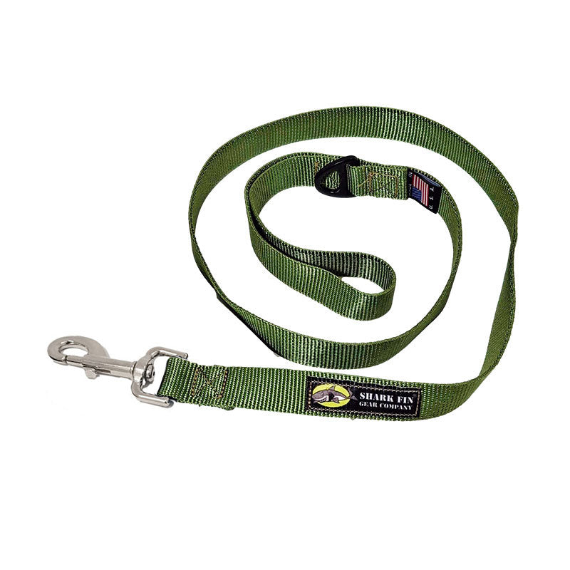 dog leash green 48 inch nickel snap