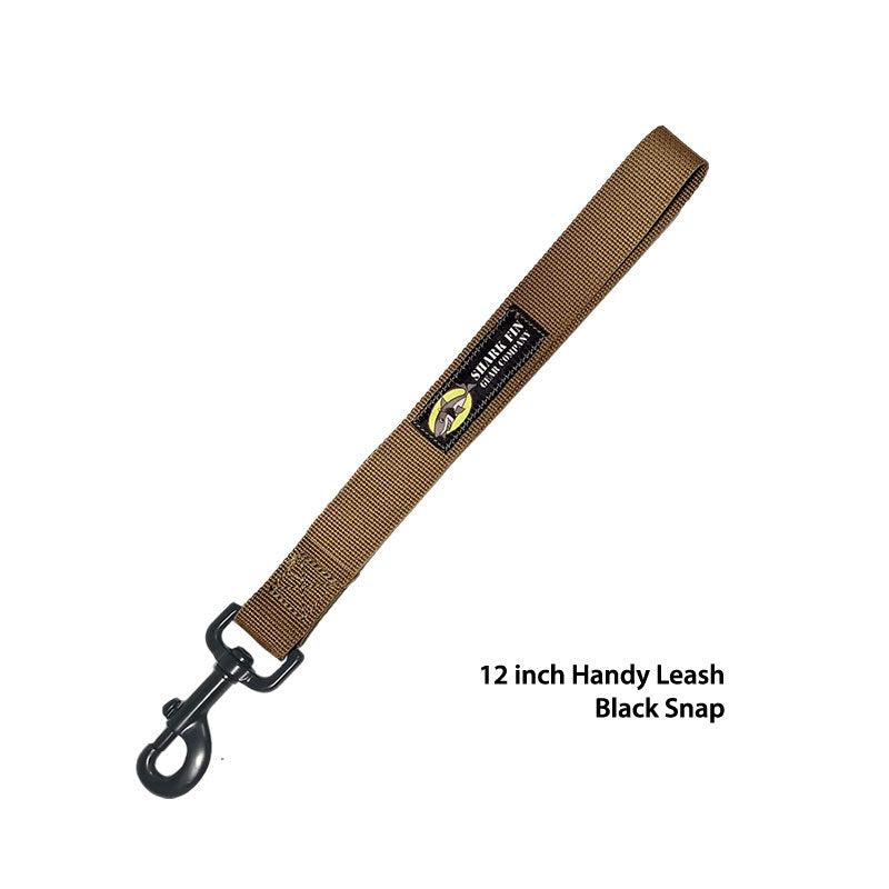 handy leash coyote brown 12 inch black snap