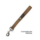 handy leash coyote brown 12 inch nickel snap