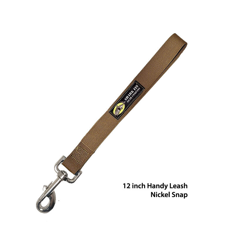 handy leash coyote brown 12 inch nickel snap
