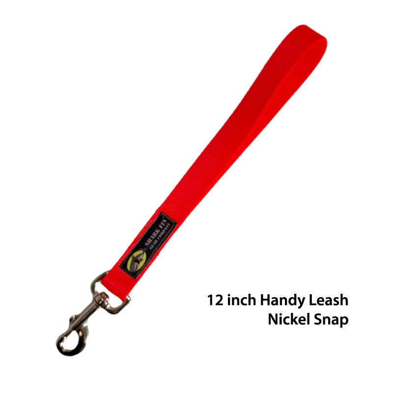 handy leash orange 12 inch nickel snap