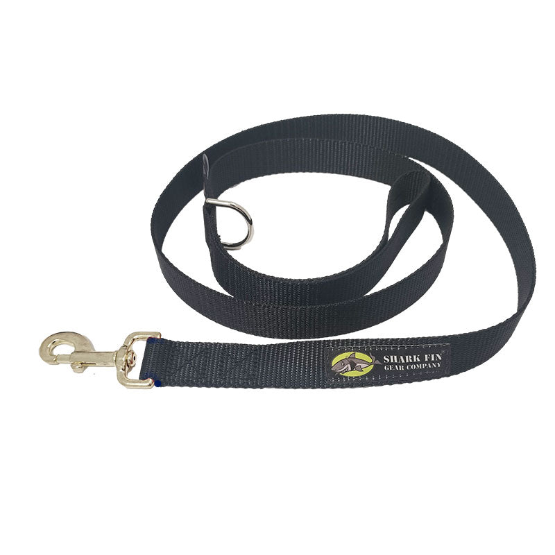 dog leash black 48 inch brass snap