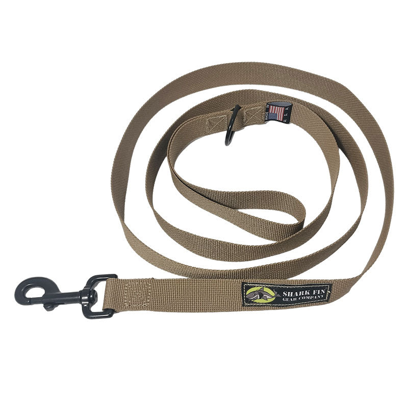 dog leash coyote brown 72 inch black snap