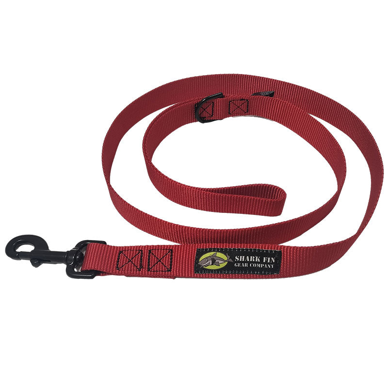 dog leash red 48 inch black snap