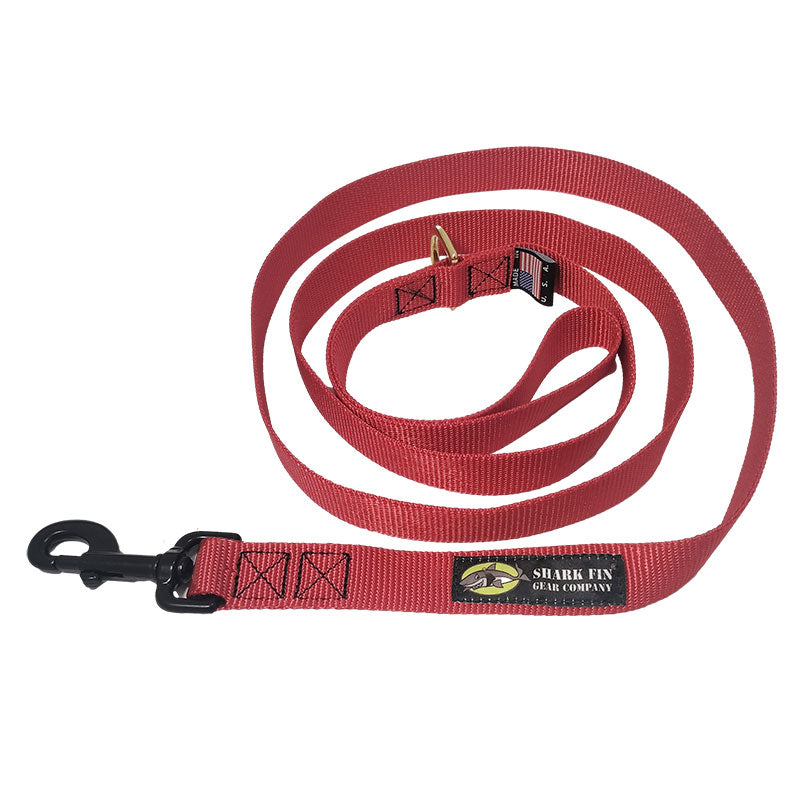 dog leash red 72 inch black snap