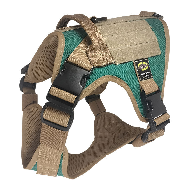 medium tactical dog harness arizona turquoise with nexus buckles