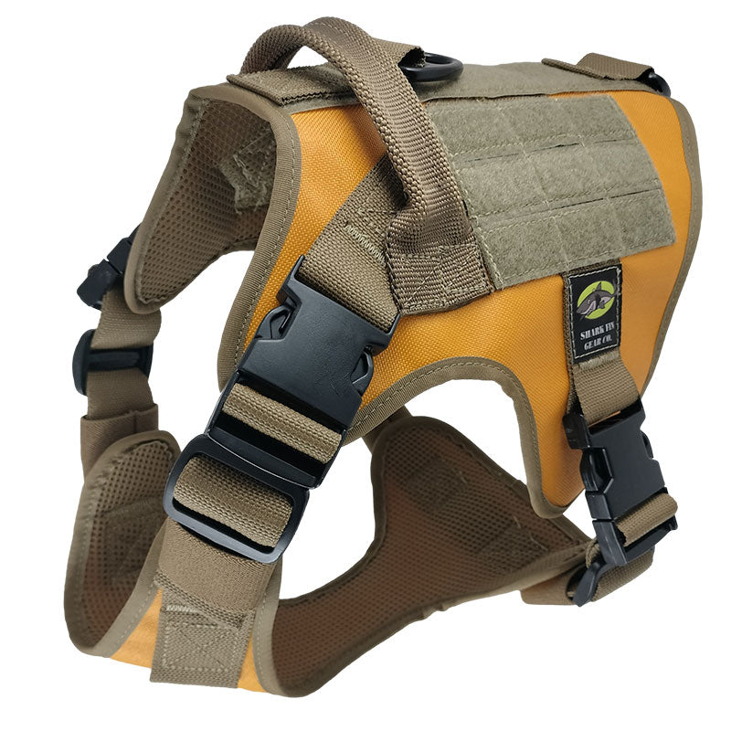 Medium Tactical Dog Harness Blazing Sun Orange with Nexus Buckles