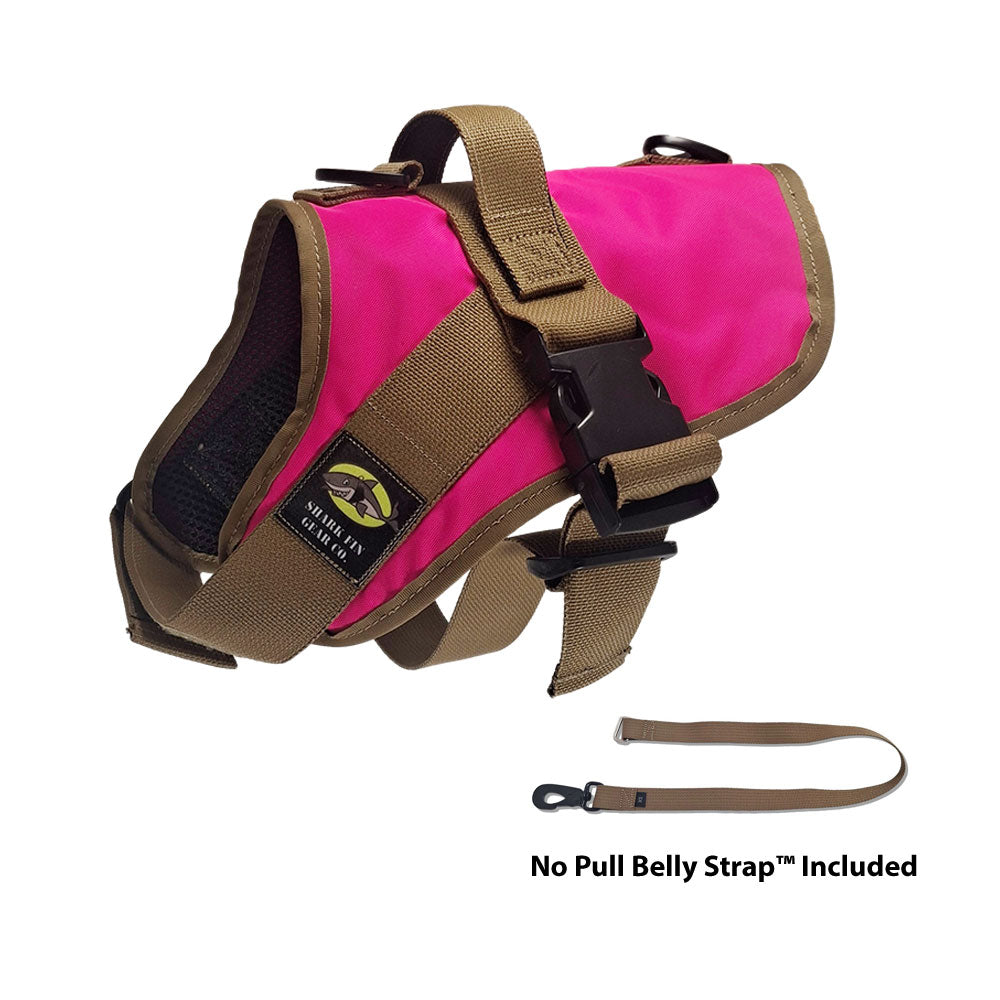 No Pull Dog Harness with strap included, easy on small pink