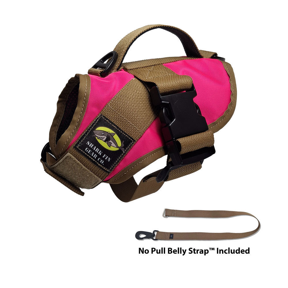 No Pull Dog Harness with strap included, easy on xs pink