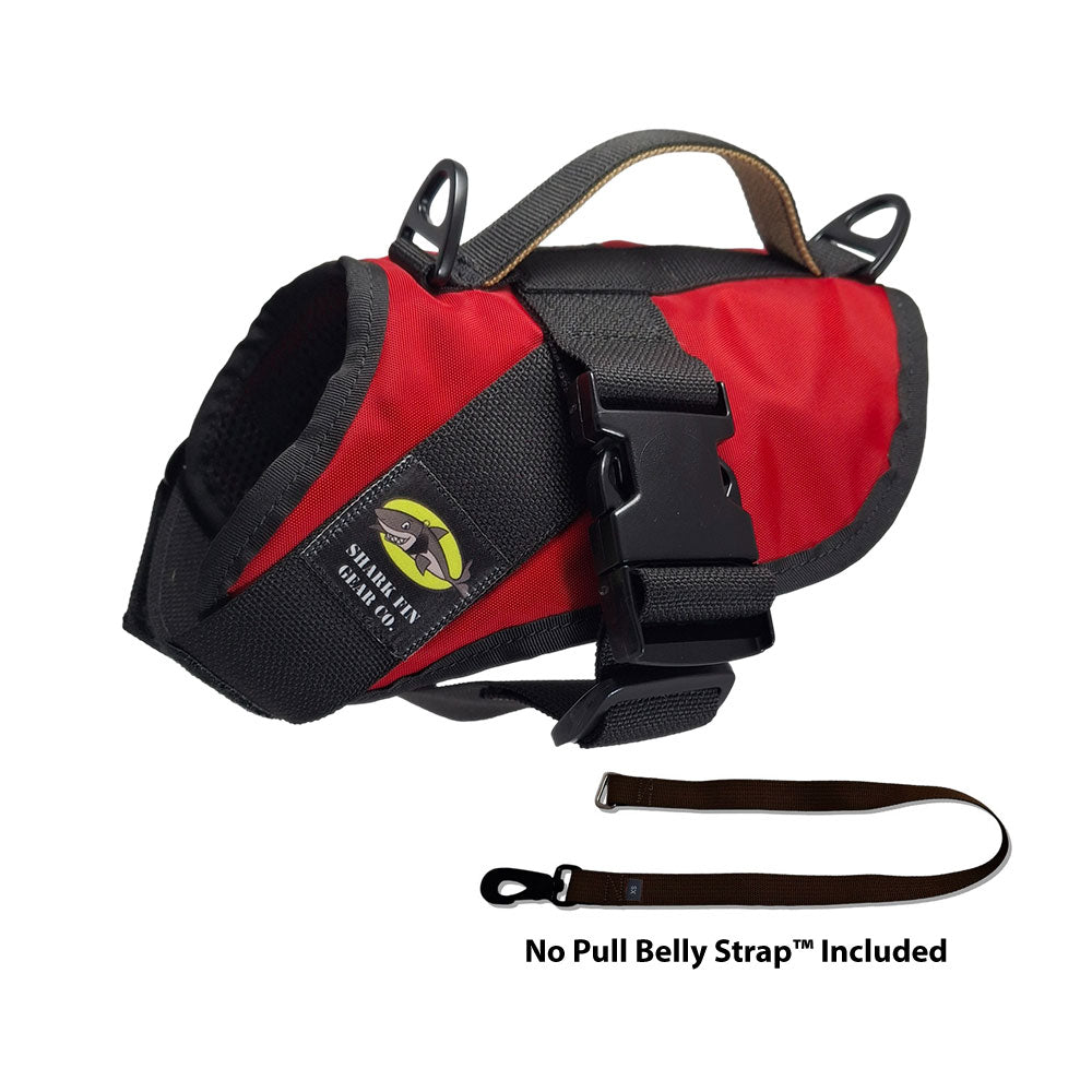 No Pull Dog Harness with strap included, easy on xs red