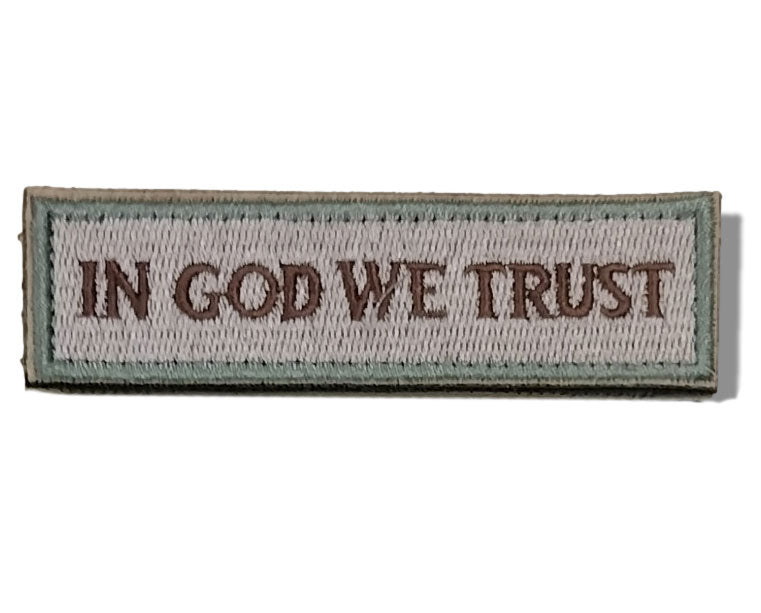 patriotic velcro patch for tactical dog harness in god we trust sage