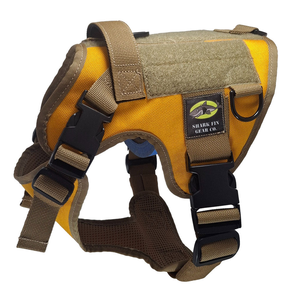 small tactical dog harness orange with nexus buckles
