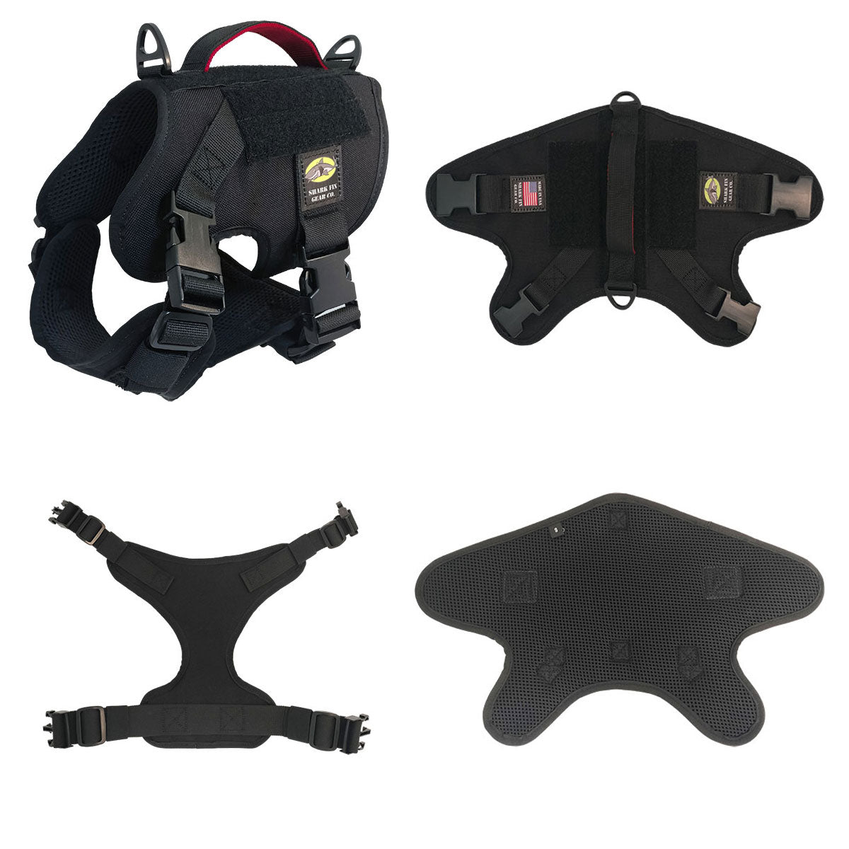 small service dog vest black