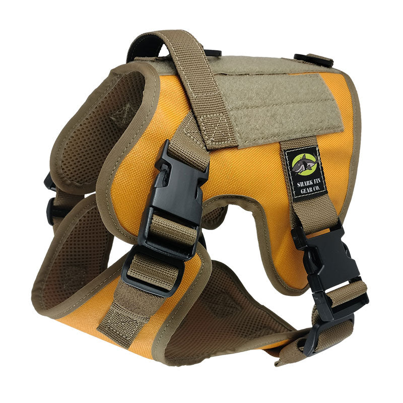 Small Tactical Dog Harness Blazing Sun Orange with Nexus Buckles