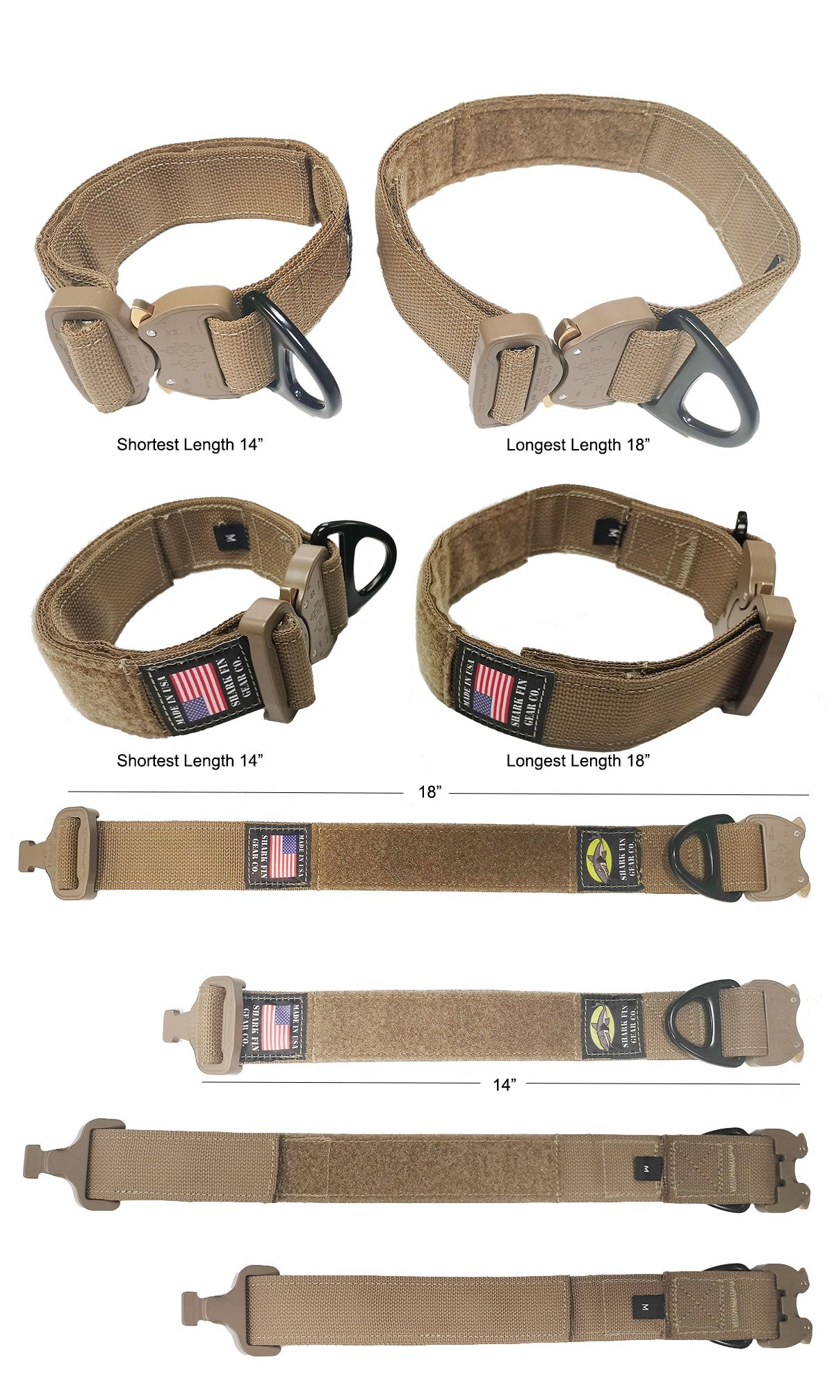 tactical dog collar medium coyote cobra