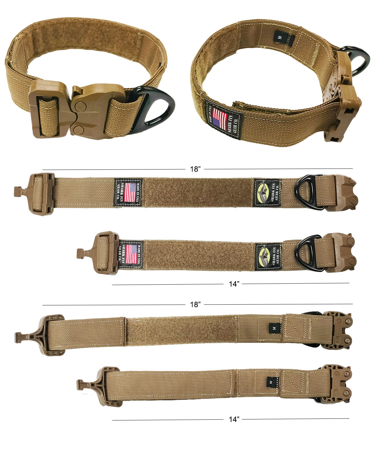 tactical dog collar medium coyote gt cobra