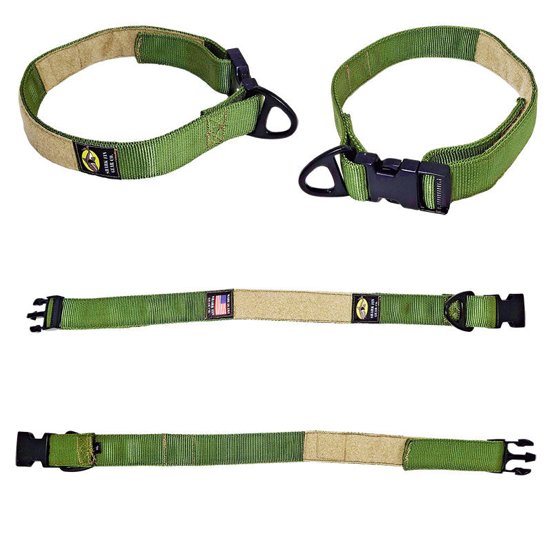 tactical dog collar xl green
