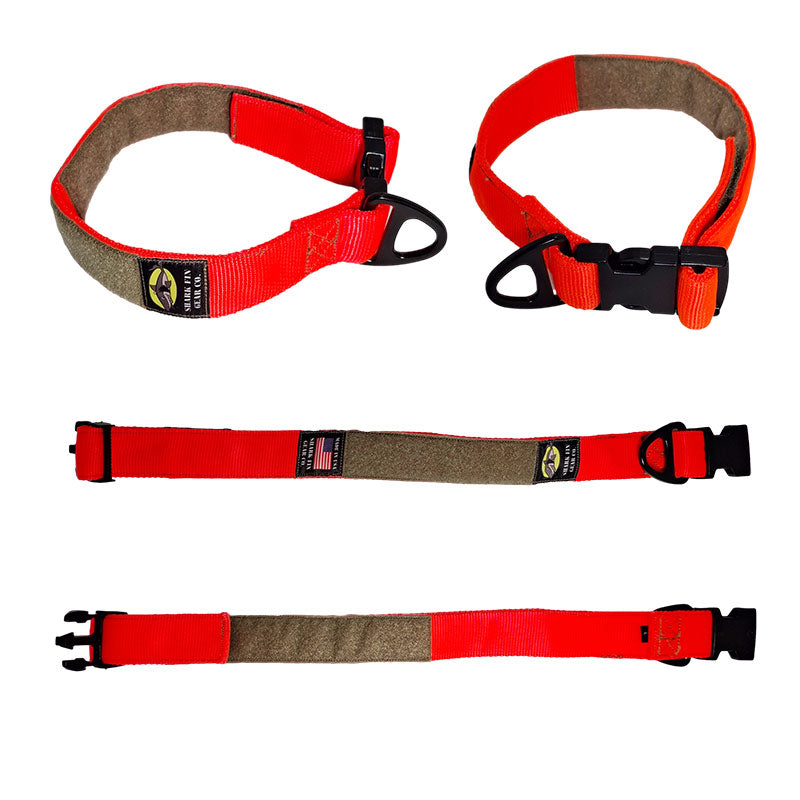 tactical dog collar large orange
