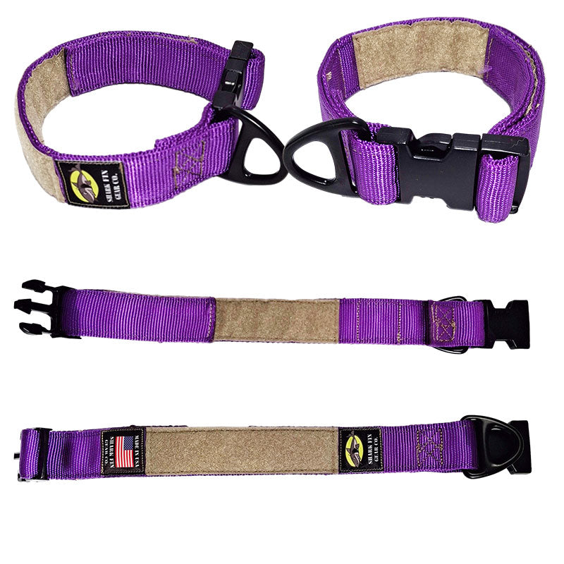 tactical dog collar medium purple