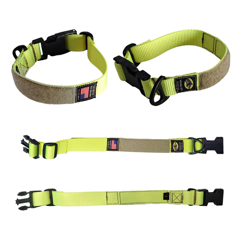tactical dog collar yellow small