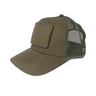 trucker hat olive green front