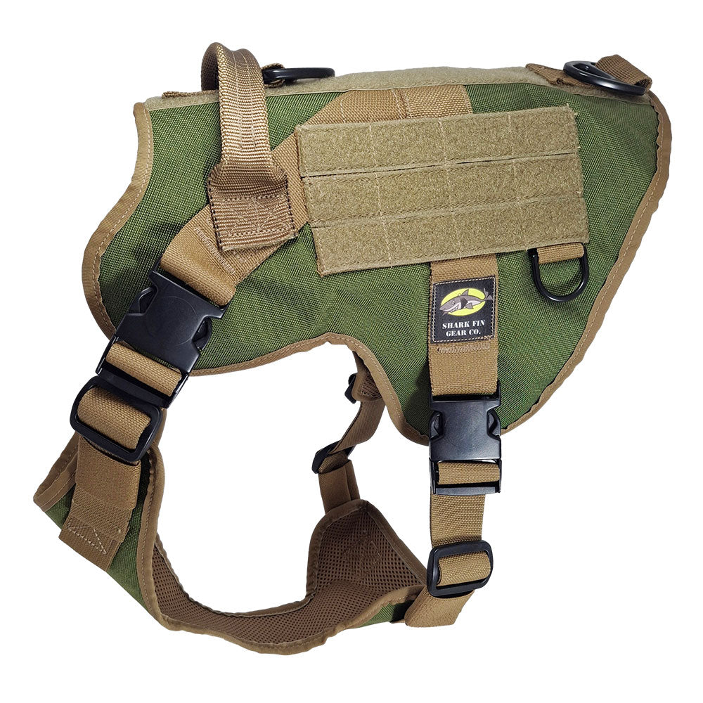 xl tactical dog harness green with nexus buckles