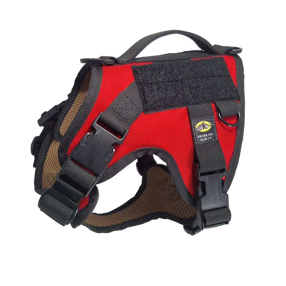 xs tactical dog harness red with nexus buckles