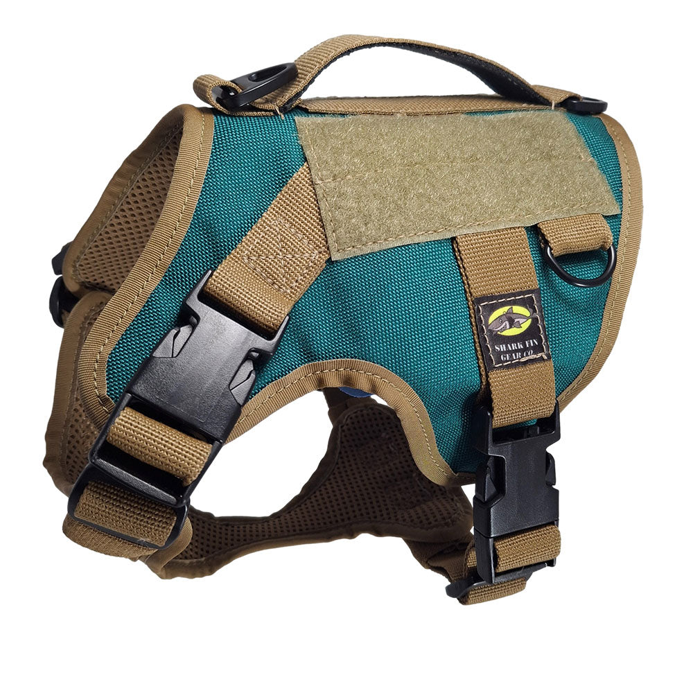 xs tactical dog harness arizona turquoise with nexus buckles
