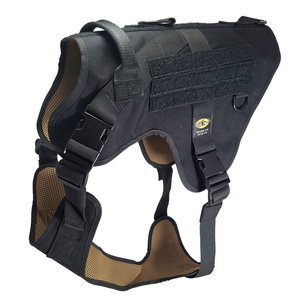 xxl tactical dog harness black with nexus buckles