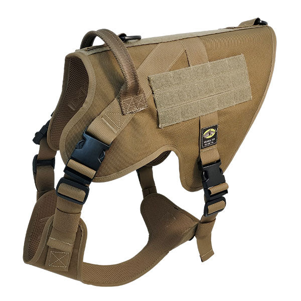 XXL Tactical Dog Harness Coyote Brown with Nexus Buckles