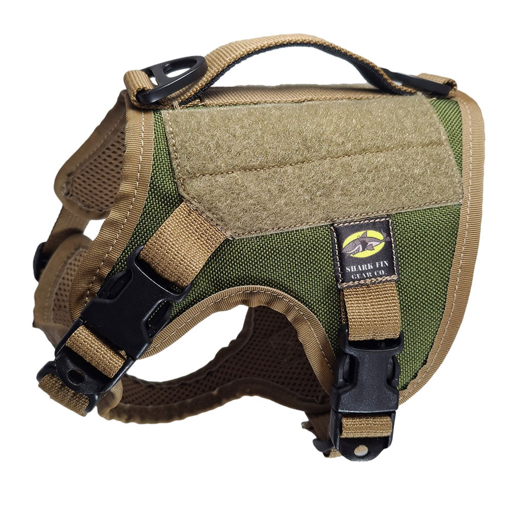 xxs tactical dog harness green with nexus buckles
