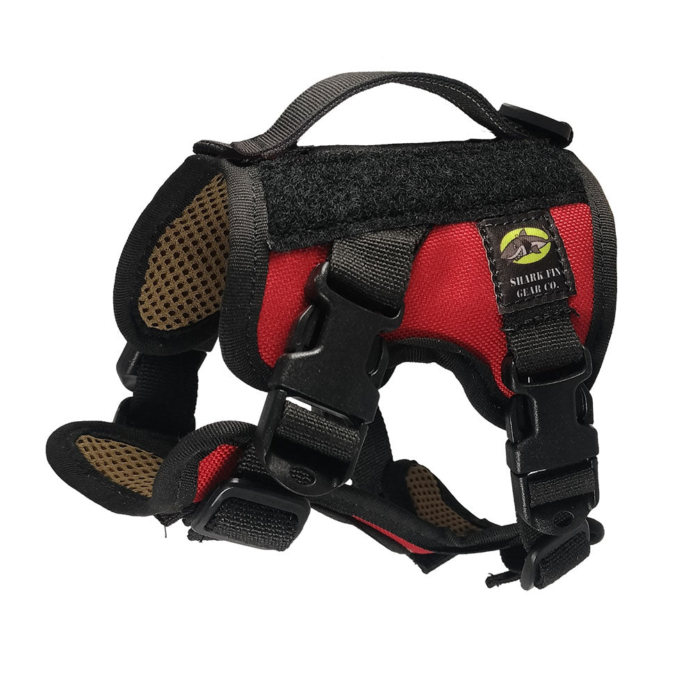 xxxs tactical dog harness red with nexus buckles