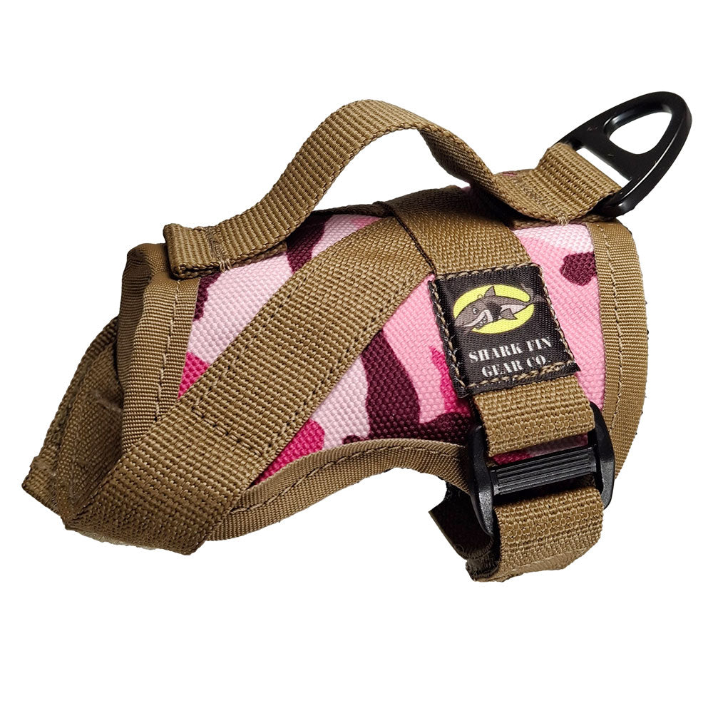 xxxxs tactical dog harness pink camo with nexus buckles