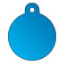 round circle style metal dog tag large blue