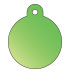 round circle style metal dog tag large green