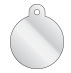 round circle style metal dog tag large silver
