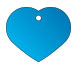heart style metal dog tag large blue