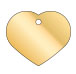 heart style metal dog tag large gold