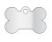 dog bone style metal dog tag small silver