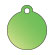 round circle style metal dog tag small green