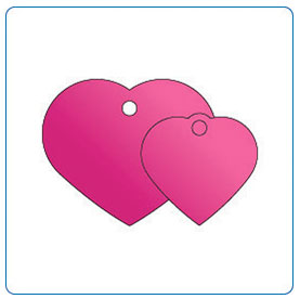 heart shaped metal dog tags