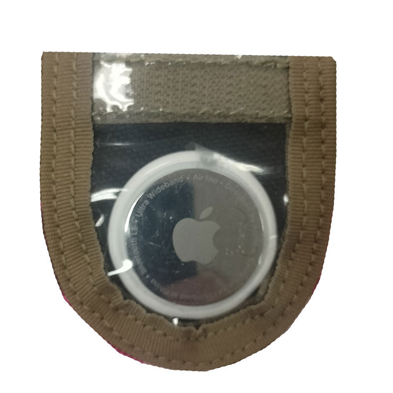 apple airtag holder with black fabric