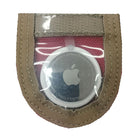 apple airtag holder with red fabric