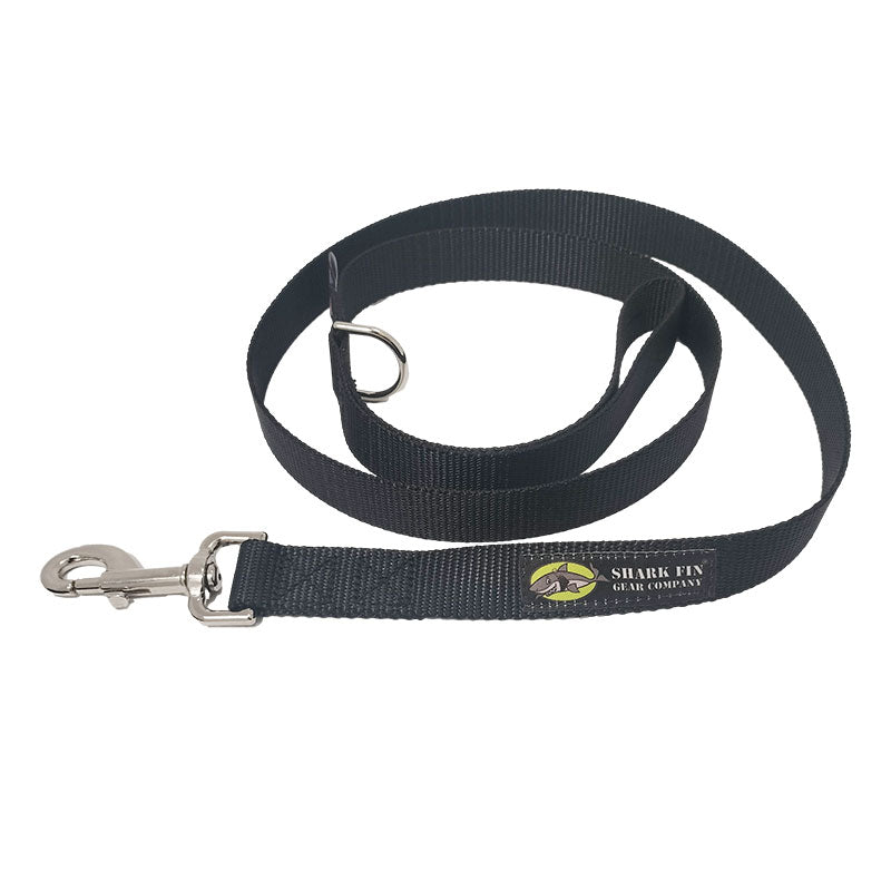 dog leash black 48 inch nickel snap